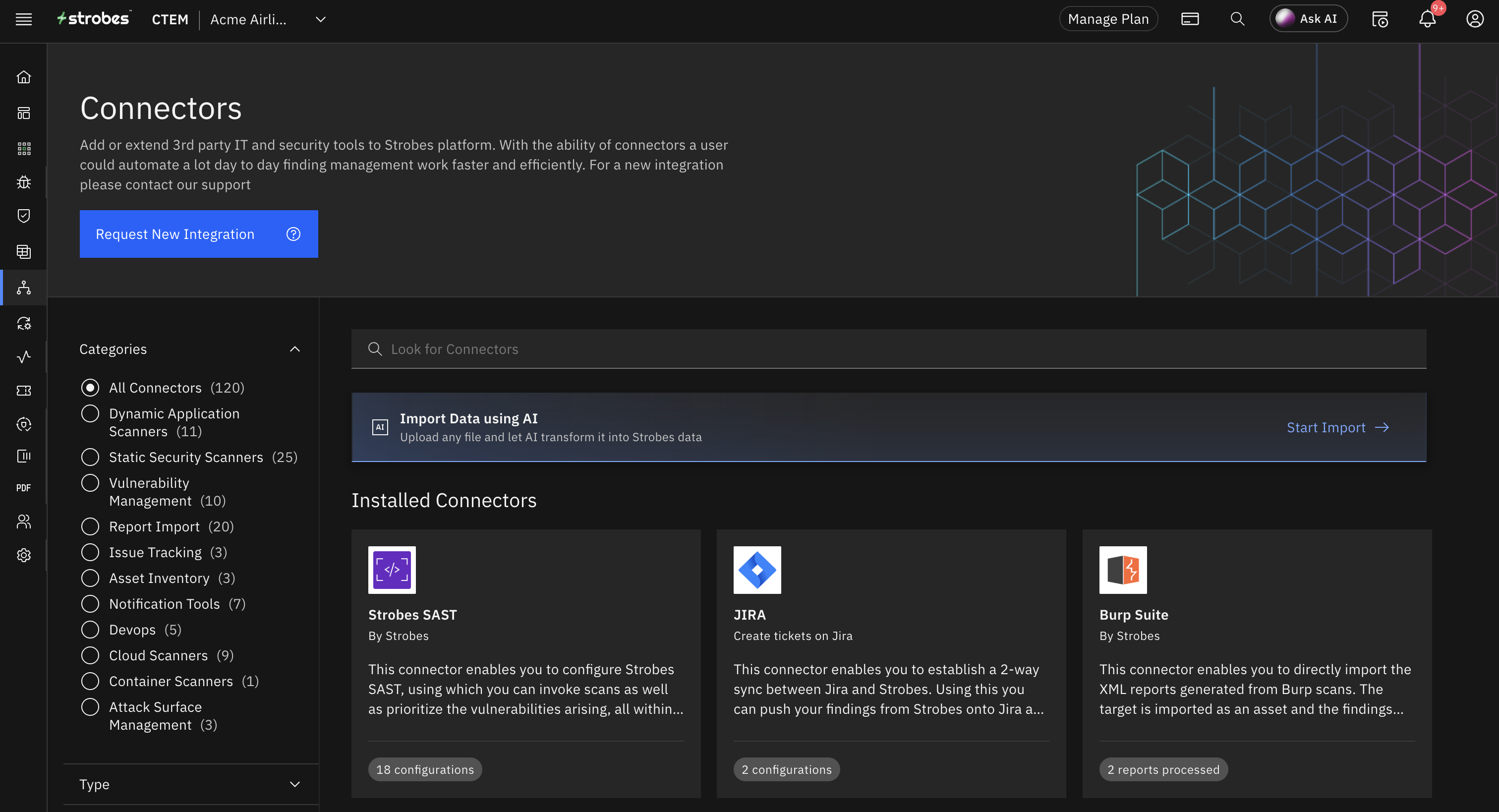 Strobes CTEM platform dashboard